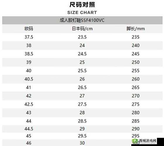 欧洲尺码日本尺码专线图片：尺码奥秘之探索