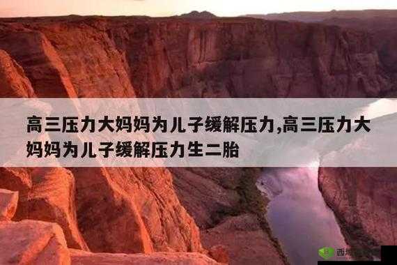 高三妈妈用身体缓解孩子压力：背后的隐情